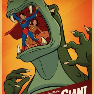 Superman Cartoon Poster